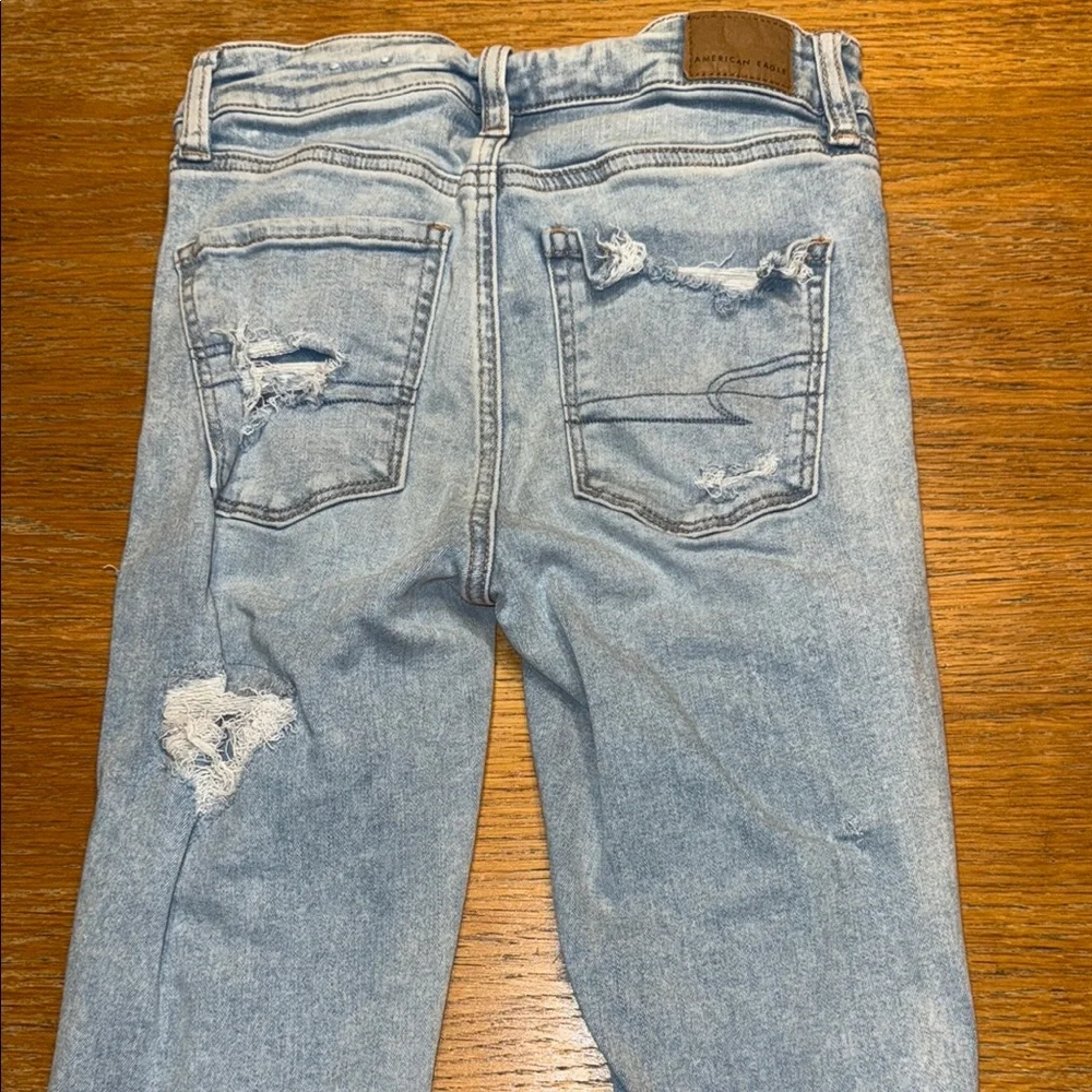 American Eagle Outfitters Blue Skinny Jeans Light Wash - Picture 3 of 4